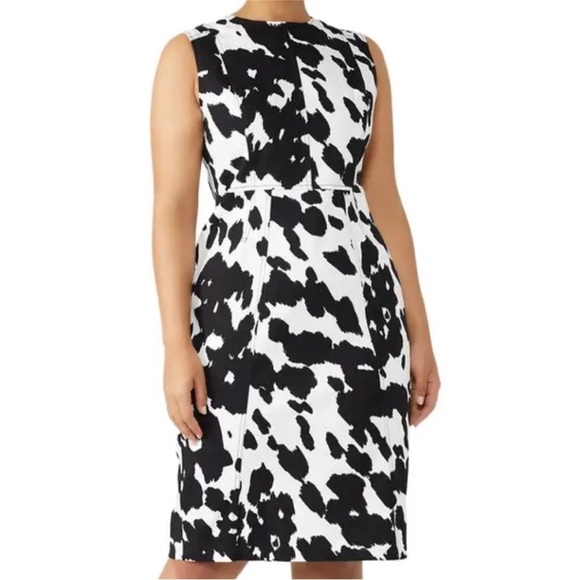 Diane Von Furstenburg Cow Calliope Cotton Sheath Dress sz medium - Picture 8 of 8